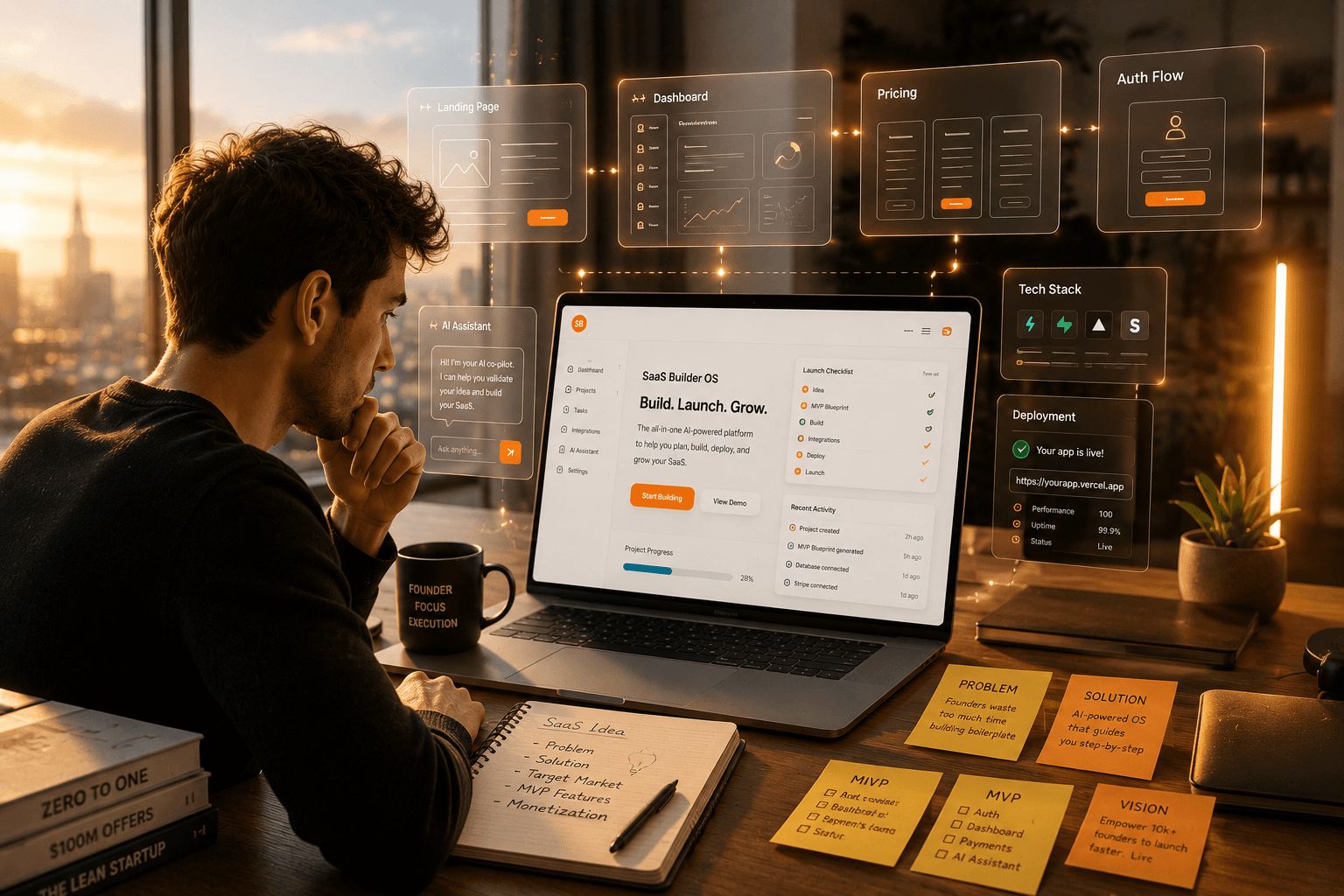 Dashboard launch view